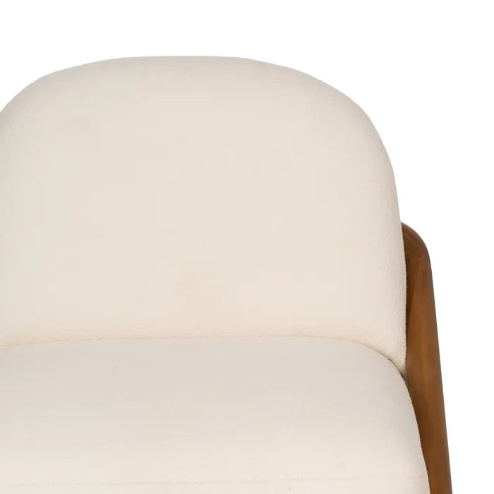 NATURAL FABRIC-WOOD ARMCHAIR 75 X 85 X 79 CM