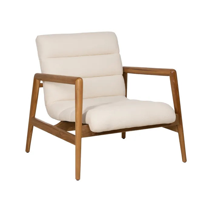 NATURAL FABRIC-WOOD ARMCHAIR 79 X 56 X 76 CM