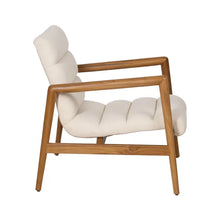 Load image into Gallery viewer, NATURAL FABRIC-WOOD ARMCHAIR 79 X 56 X 76 CM