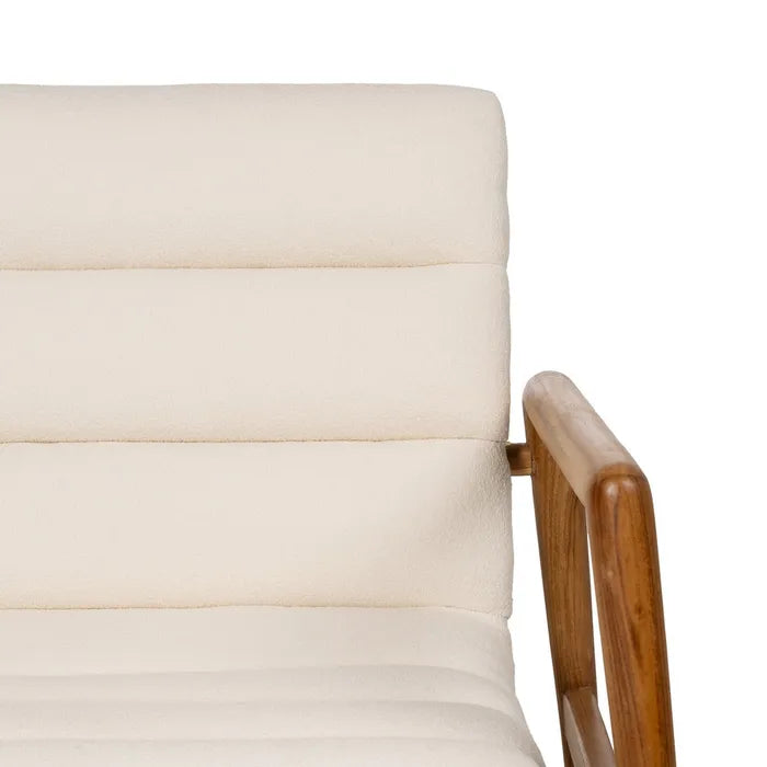 NATURAL FABRIC-WOOD ARMCHAIR 79 X 56 X 76 CM