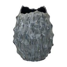 Carica l&#39;immagine nel visualizzatore di Gallery, VASE BLUE CERAMIC 40 X 39 X 49,50 CM