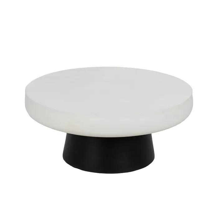 BLACK-WHITE MAGNESIUM COFFEE TABLE 91 X 91 X 39 CM