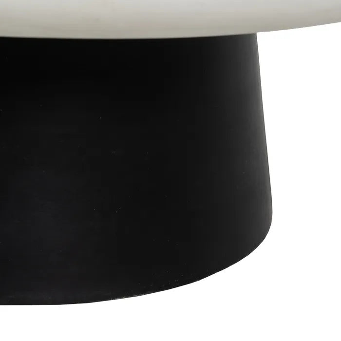 BLACK-WHITE MAGNESIUM COFFEE TABLE 91 X 91 X 39 CM