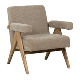 ARMCHAIR BEIGE WEAVE-WOOD 74 X 76 X 85 CM