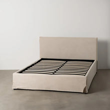 Load image into Gallery viewer, BED STORAGE BED BEIGE FABRIC 166 X 215 X 96 CM