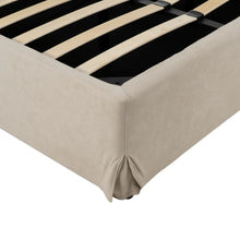 Load image into Gallery viewer, BED STORAGE BED BEIGE FABRIC 196 X 215 X 96 CM