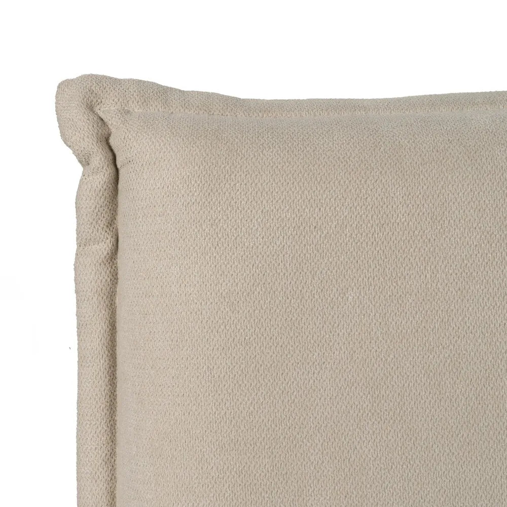 BED STORAGE BED BEIGE FABRIC 196 X 215 X 96 CM