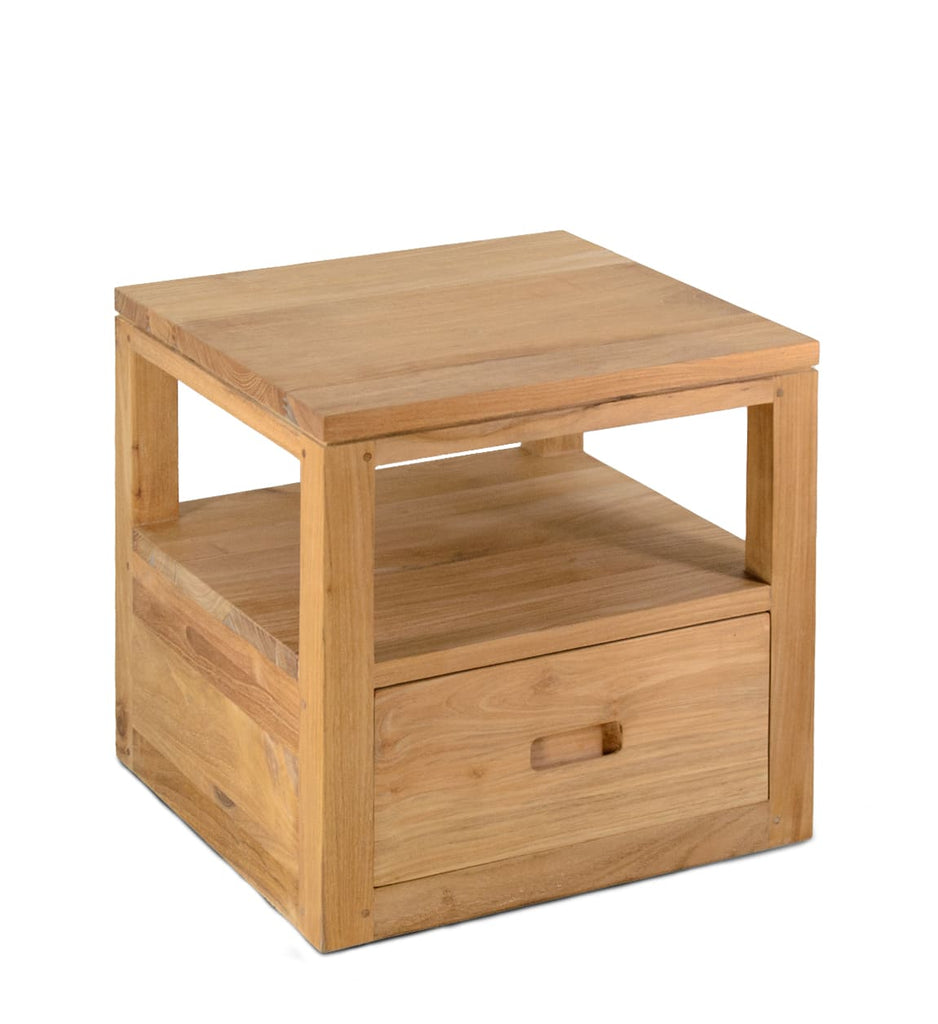 TEAK BED SIDE TABLE