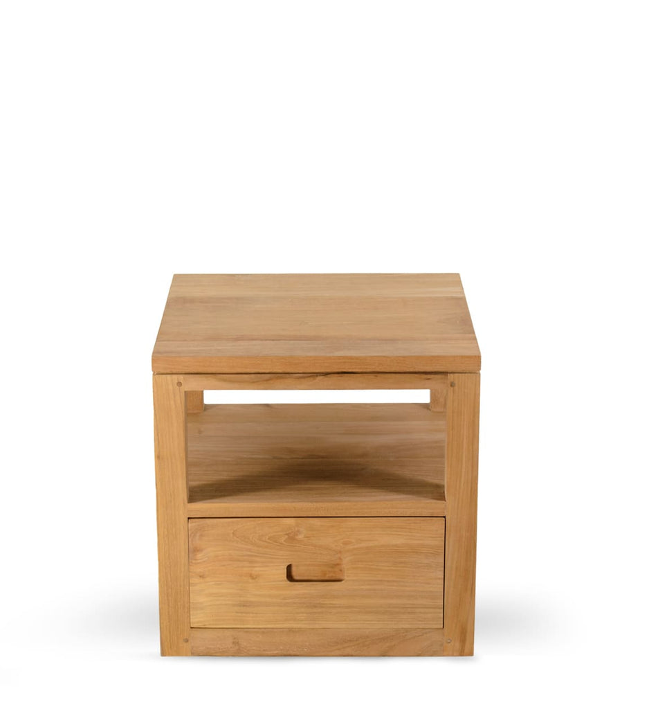 TEAK BED SIDE TABLE