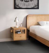 Load image into Gallery viewer, TEAK BED SIDE TABLE