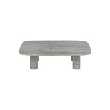 Coffee table -VOLOS- Color Travertine Silver Size L Rectangular