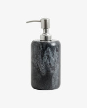 Load image into Gallery viewer, Soap dispenser, black/grey marble, silver finish top