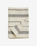 LYNX TEA TOWEL, OFF WHITE/BLACK STRIPES