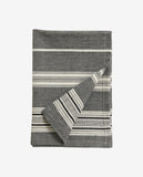 ORION TEA TOWEL, OFF WHITE/BLACK STRIPES