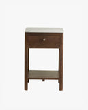 BILLE night stand wood/marble