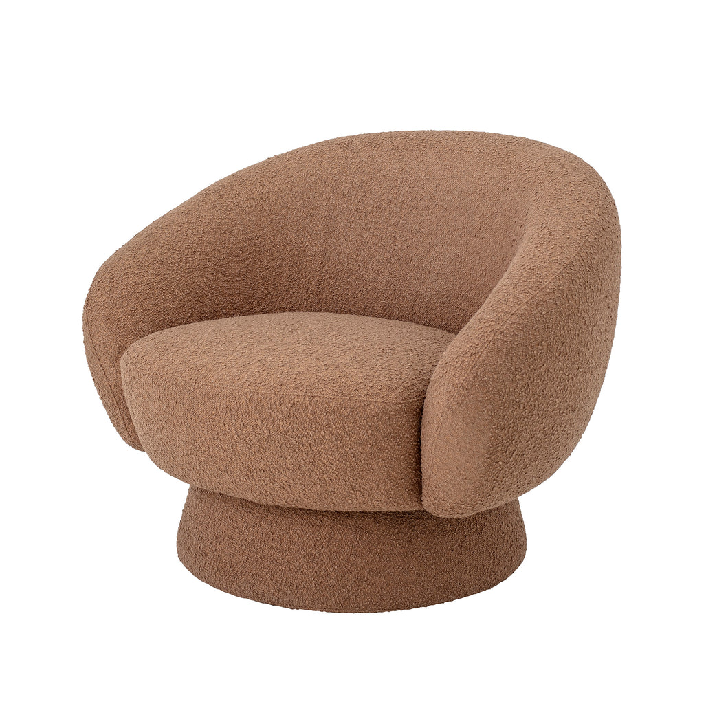 Ted Lounge Chair, Brown, Polyester