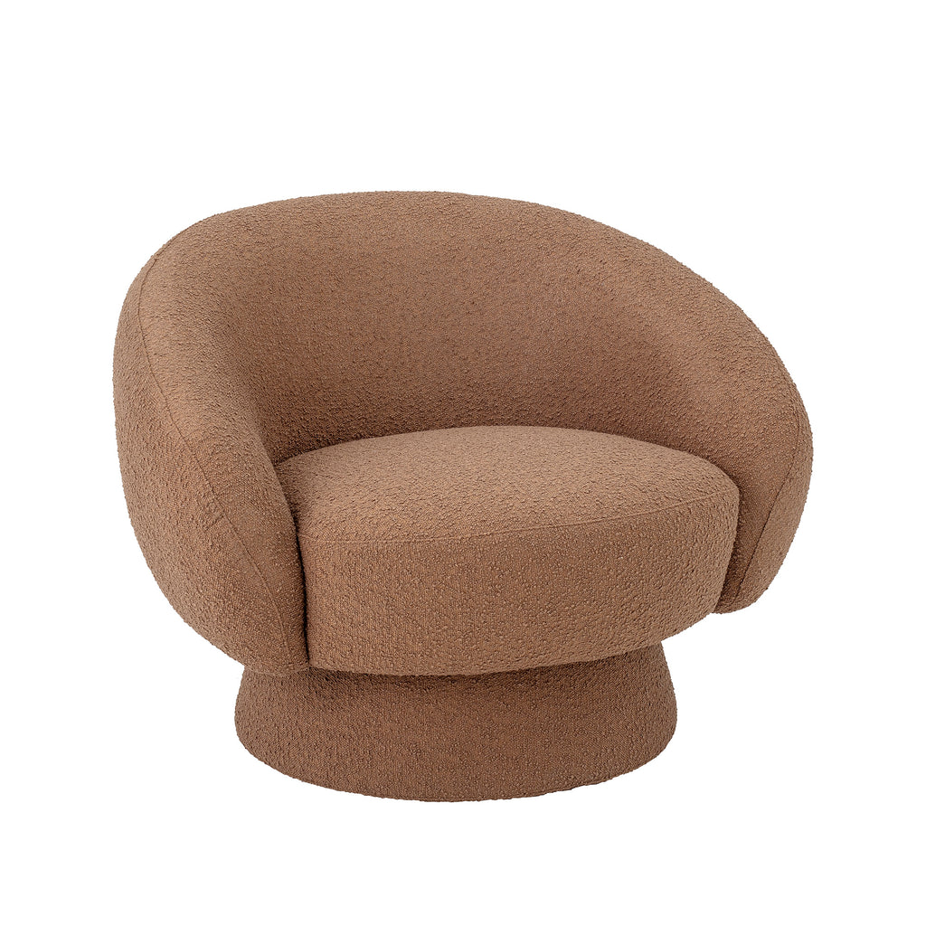 Ted Lounge Chair, Brown, Polyester