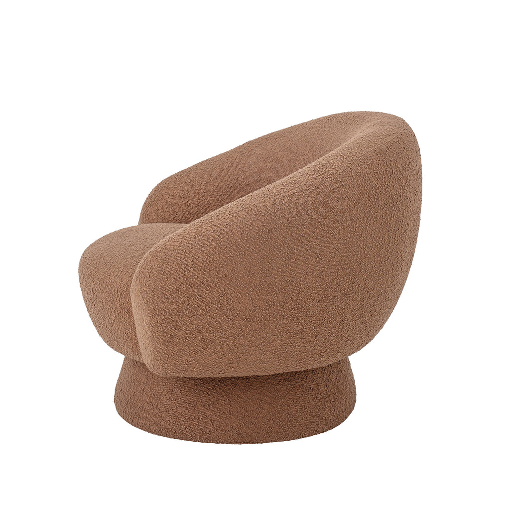 Ted Lounge Chair, Brown, Polyester