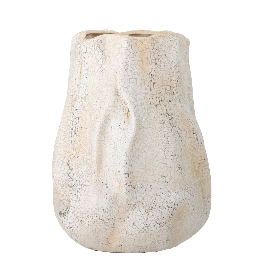 Kajsa Deco Vase, Nature, Stoneware