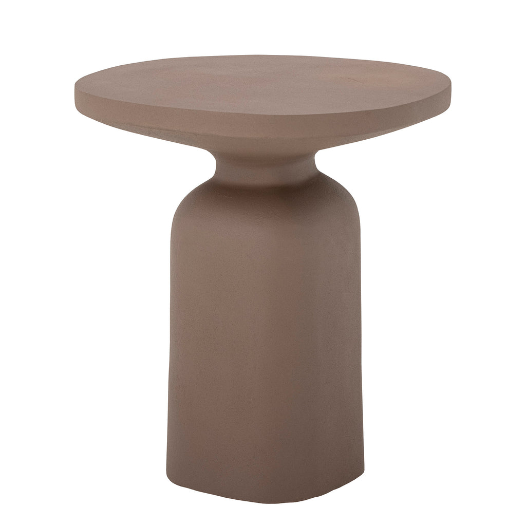 Millan Side Table, Brown, Aluminum