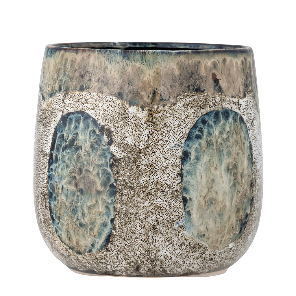 Cophia Flowerpot, Blue, Stoneware