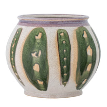 Load image into Gallery viewer, Sazan Flowerpot, Green, Stoneware