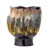 Mahnoor Flowerpot, Brown, Stoneware