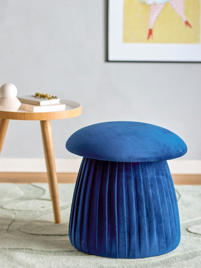 Pouf, Blue, Recycled Polyester