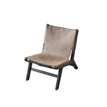 Load image into Gallery viewer, Lounge chair Philosophy - Brown/Black Mango wood/Leather - H77xW61xD52 cm