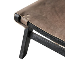 Load image into Gallery viewer, Lounge chair Philosophy - Brown/Black Mango wood/Leather - H77xW61xD52 cm