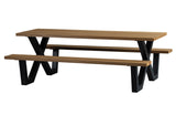 TABLO OUTDOOR PICKNICK TABLE AYOUS WOOD X-LEG METAL [FSC]