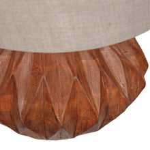 Cargar imagen en el visor de la galería, TORIN TABLE LAMP CARVED NATURAL