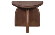 Cargar imagen en el visor de la galería, SIDE TABLE MANGO WOOD WALNUT 30X60X50CM