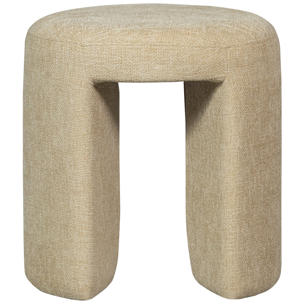 Charlie upholstered stool natural