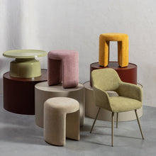 Load image into Gallery viewer, Charlie upholstered stool natural