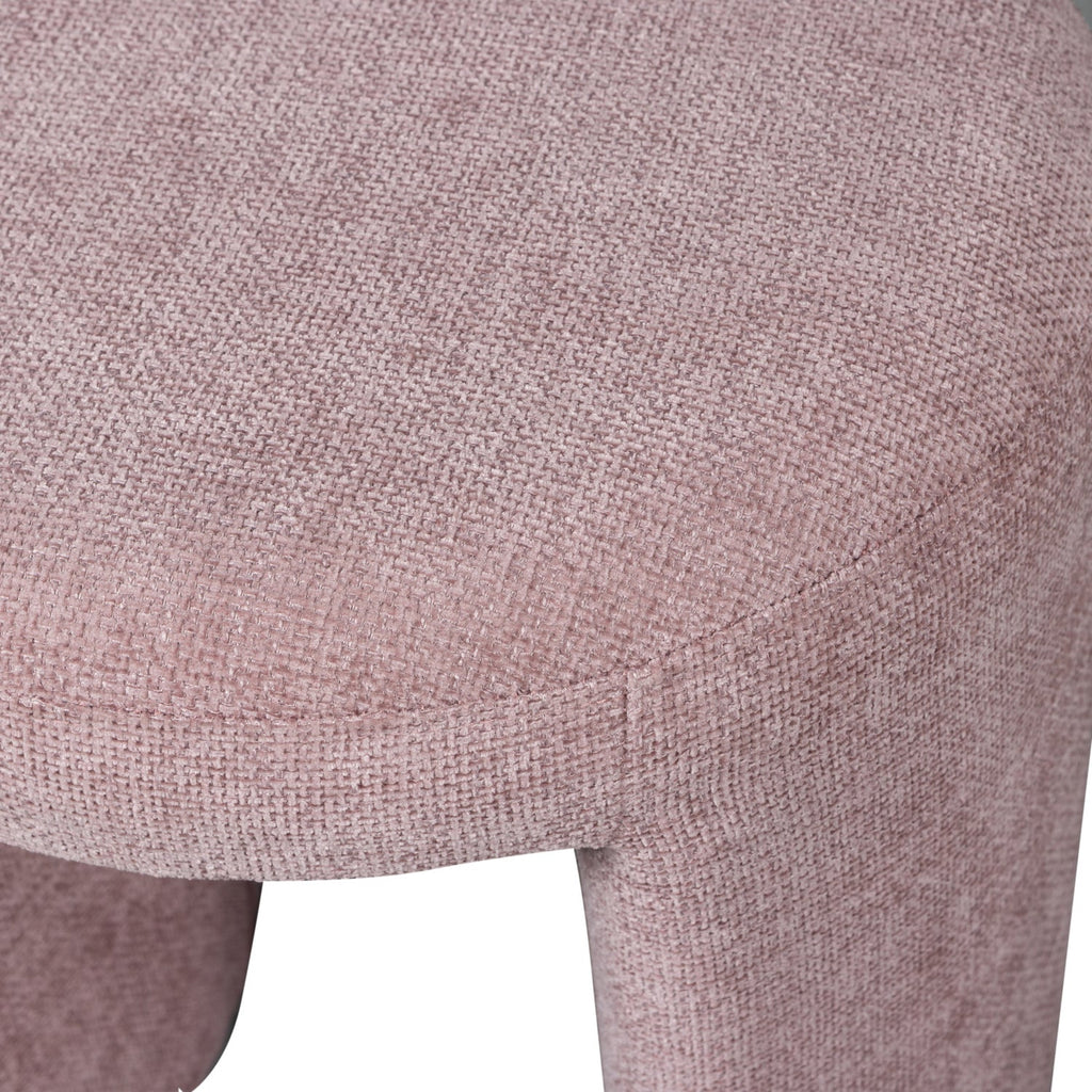 Charlie upholstered stool blush