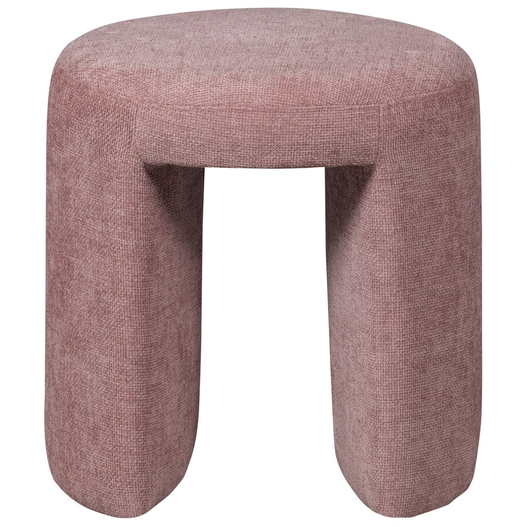 Charlie upholstered stool blush