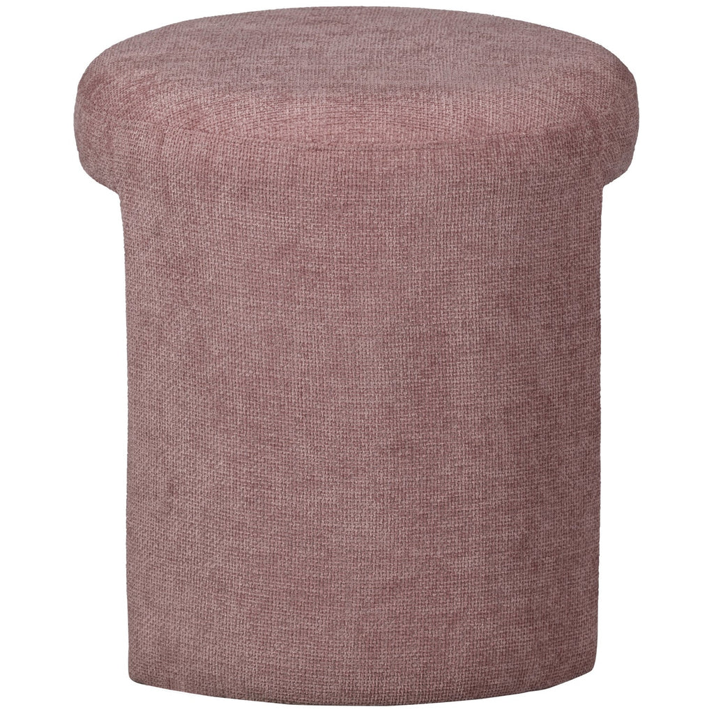 Charlie upholstered stool blush