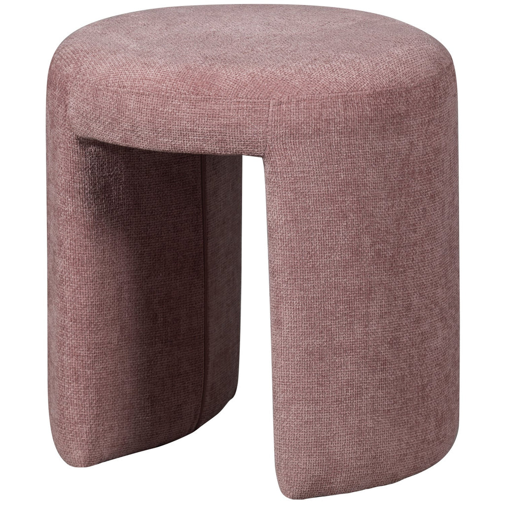 Charlie upholstered stool blush