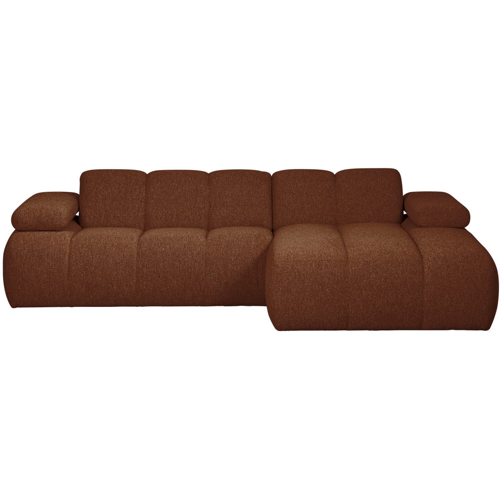 MOJO CHAISE LONGUE RIGHT BOUCLÉ RUST BROWN MELANGE