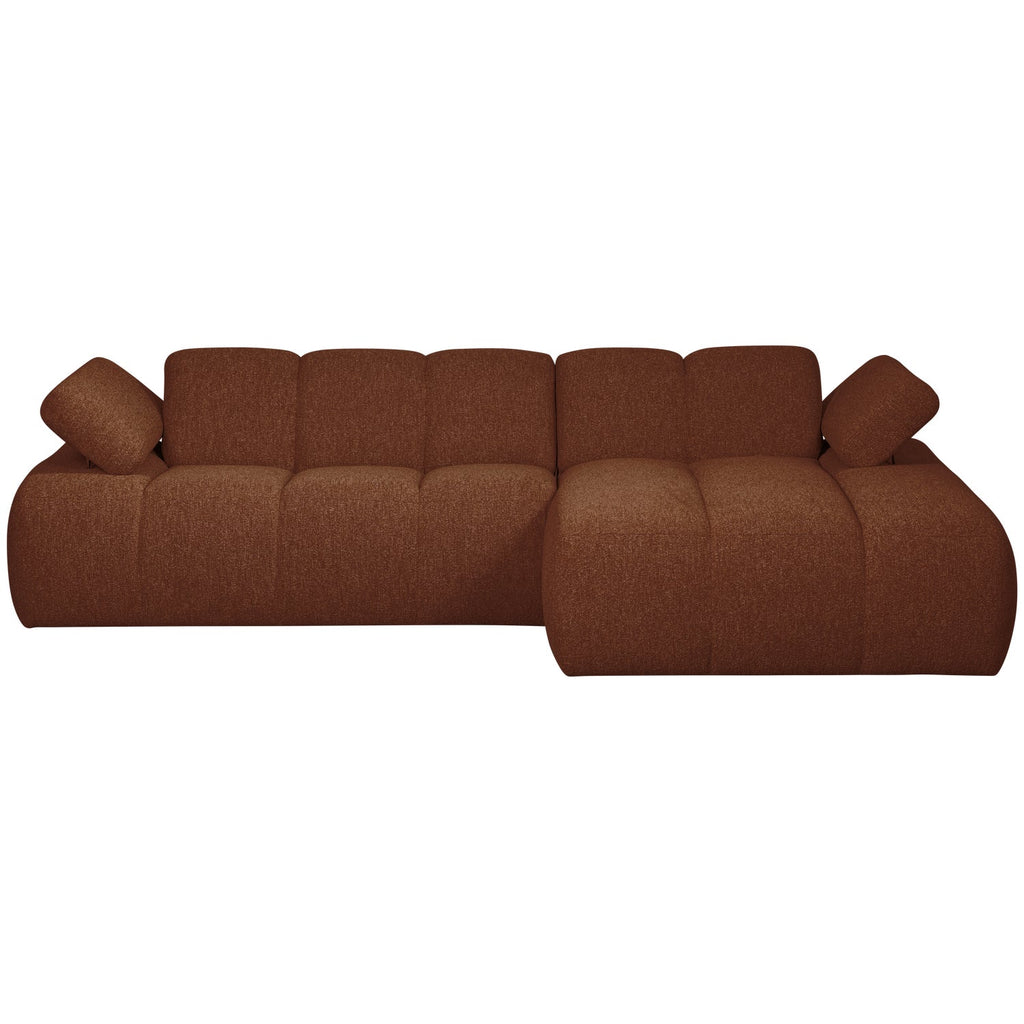 MOJO CHAISE LONGUE RIGHT BOUCLÉ RUST BROWN MELANGE