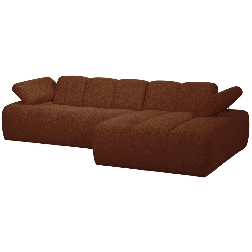 MOJO CHAISE LONGUE RIGHT BOUCLÉ RUST BROWN MELANGE