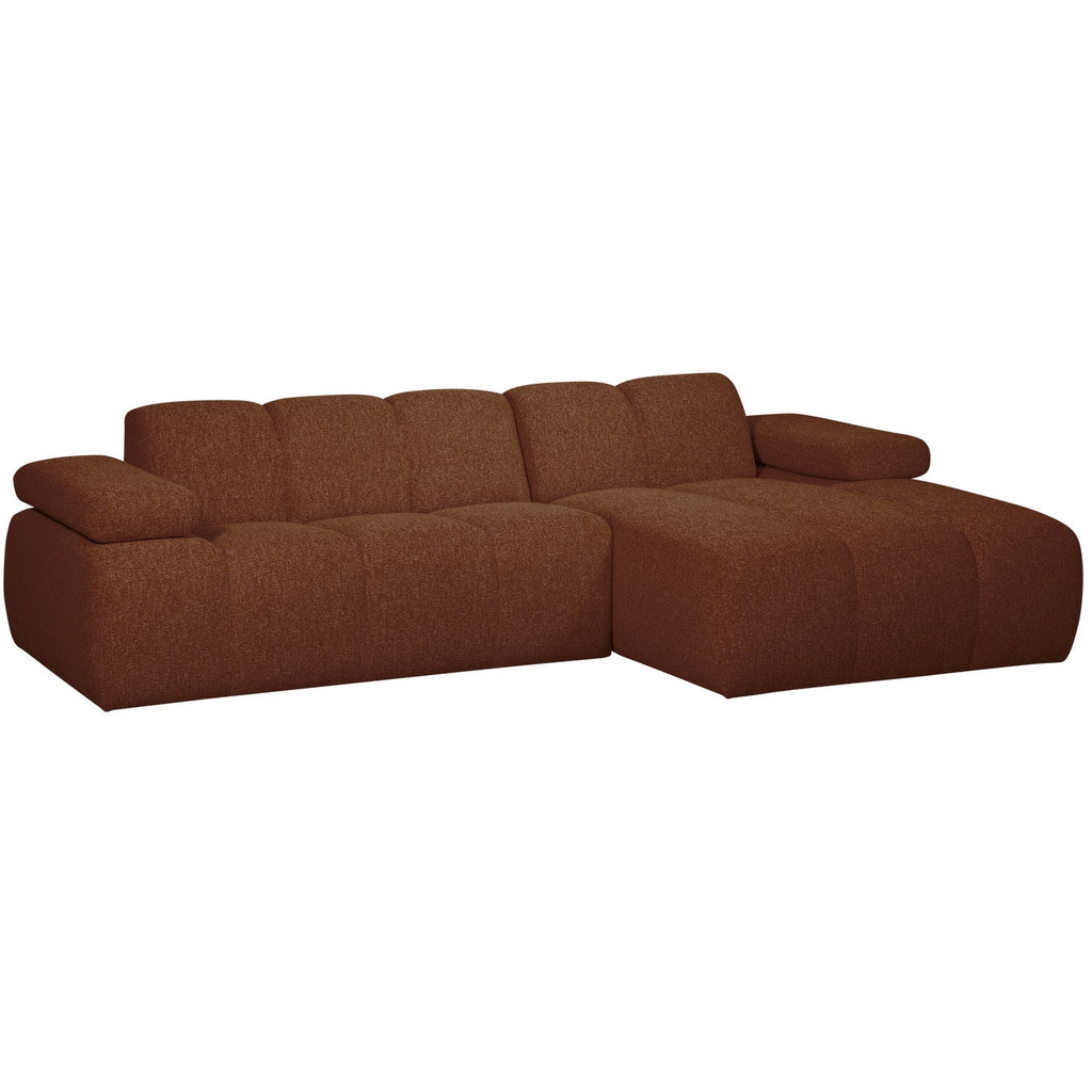 MOJO CHAISE LONGUE RIGHT BOUCLÉ RUST BROWN MELANGE