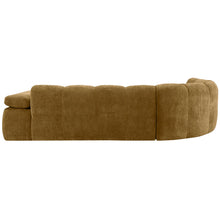 Cargar imagen en el visor de la galería, MOJO CORNER SOFA LEFT WOVEN RIB FABRIC HONEY YELLOW