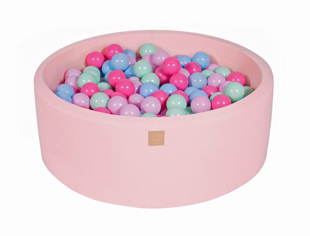 Baby Foam Round Ball Pit 90x30cm with 200 Balls 7cm Certified, Cotton, Light Pink: Mint/Baby Blue/Light Pink/Pastel Pink