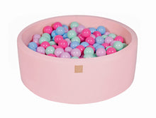 Load image into Gallery viewer, Baby Foam Round Ball Pit 90x30cm with 200 Balls 7cm Certified, Cotton, Light Pink: Mint/Baby Blue/Light Pink/Pastel Pink