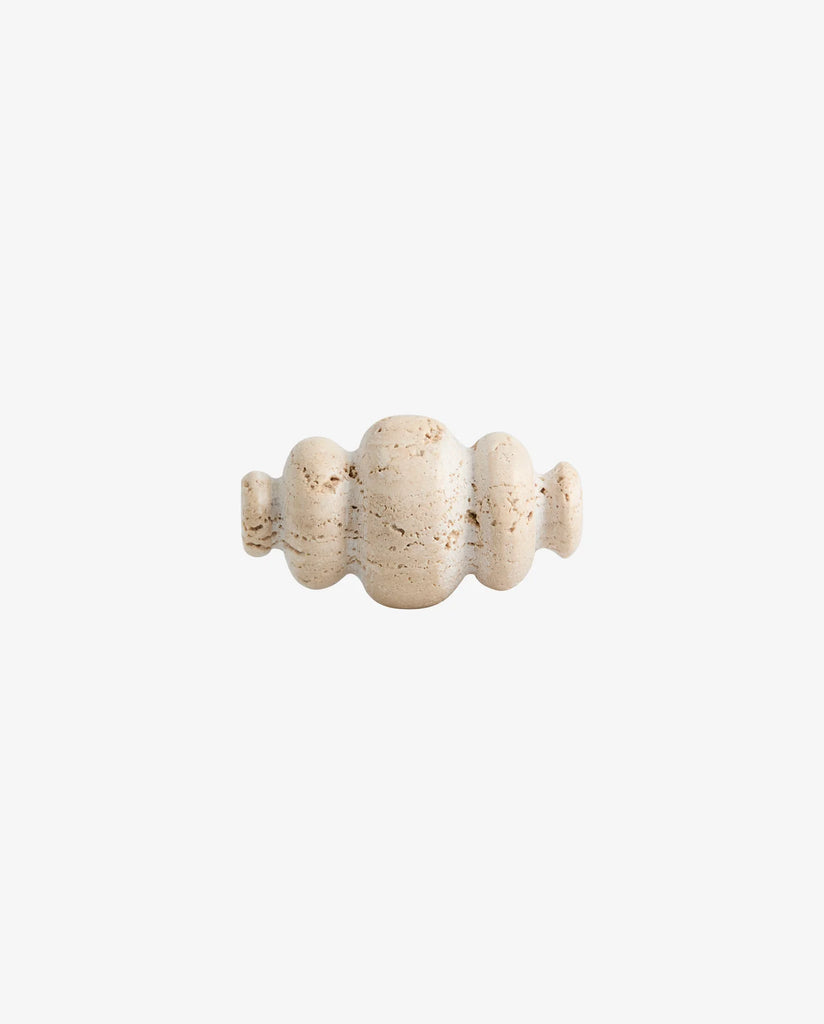 BASU knob, travertine ivory