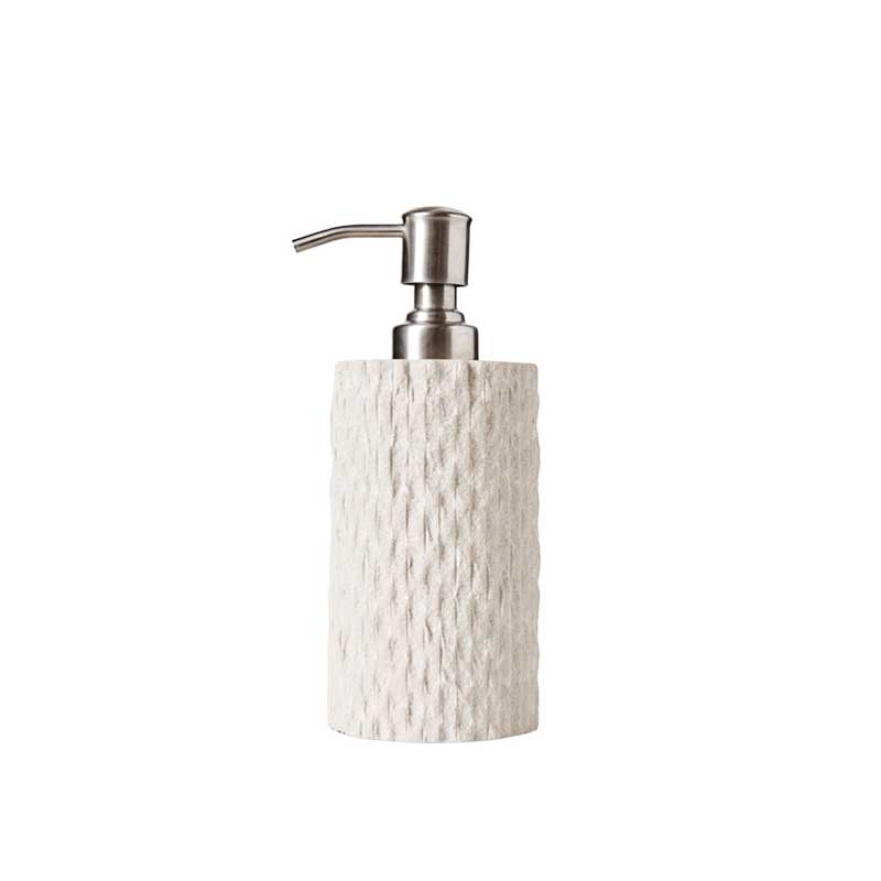 Soap Dispenser Kama - Sand Sandstone - Ø7,5xH17,5 cm