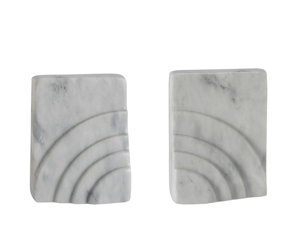 2 MARBLE BOOKENDS 11X5X14 CM