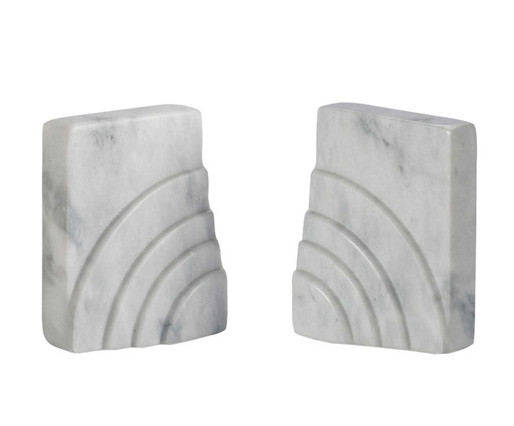 2 MARBLE BOOKENDS 11X5X14 CM